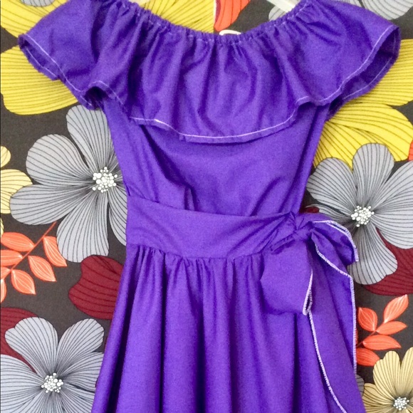 purple mexican dress